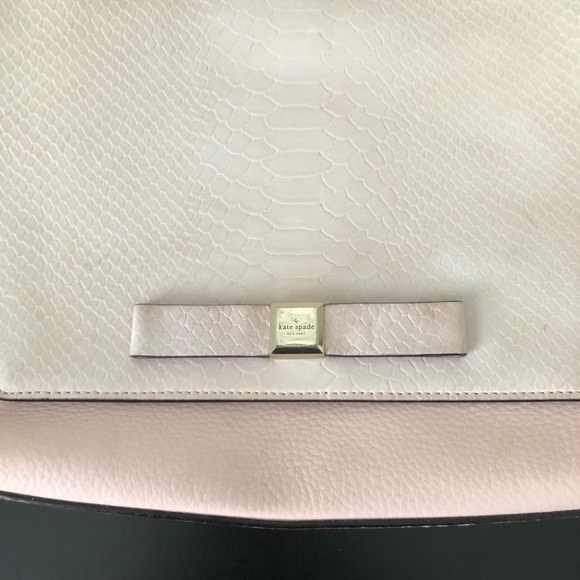 KATE SPADE PINK BOW GOLD CHAIN PURSE HANDBAG - Picture 15 of 16